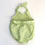 Load image into Gallery viewer, Janie &amp; Jack Soft Green Linen Bubble Romper 6 Months
