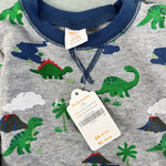 Load image into Gallery viewer, Gymboree Heather Gray Dino Pullover 18-24 Months NWT
