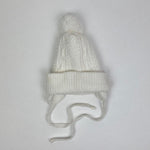 Load image into Gallery viewer, Just Friends Girls 90s Knit White Pom Pom Hat
