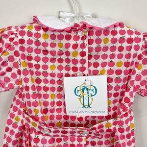 Prim & Proper Girls Collared Apple Dress 18 Months NWT