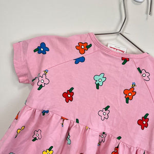 Hanna Andersson Girls Pink Peplum Flower Tee 110 cm (5T)