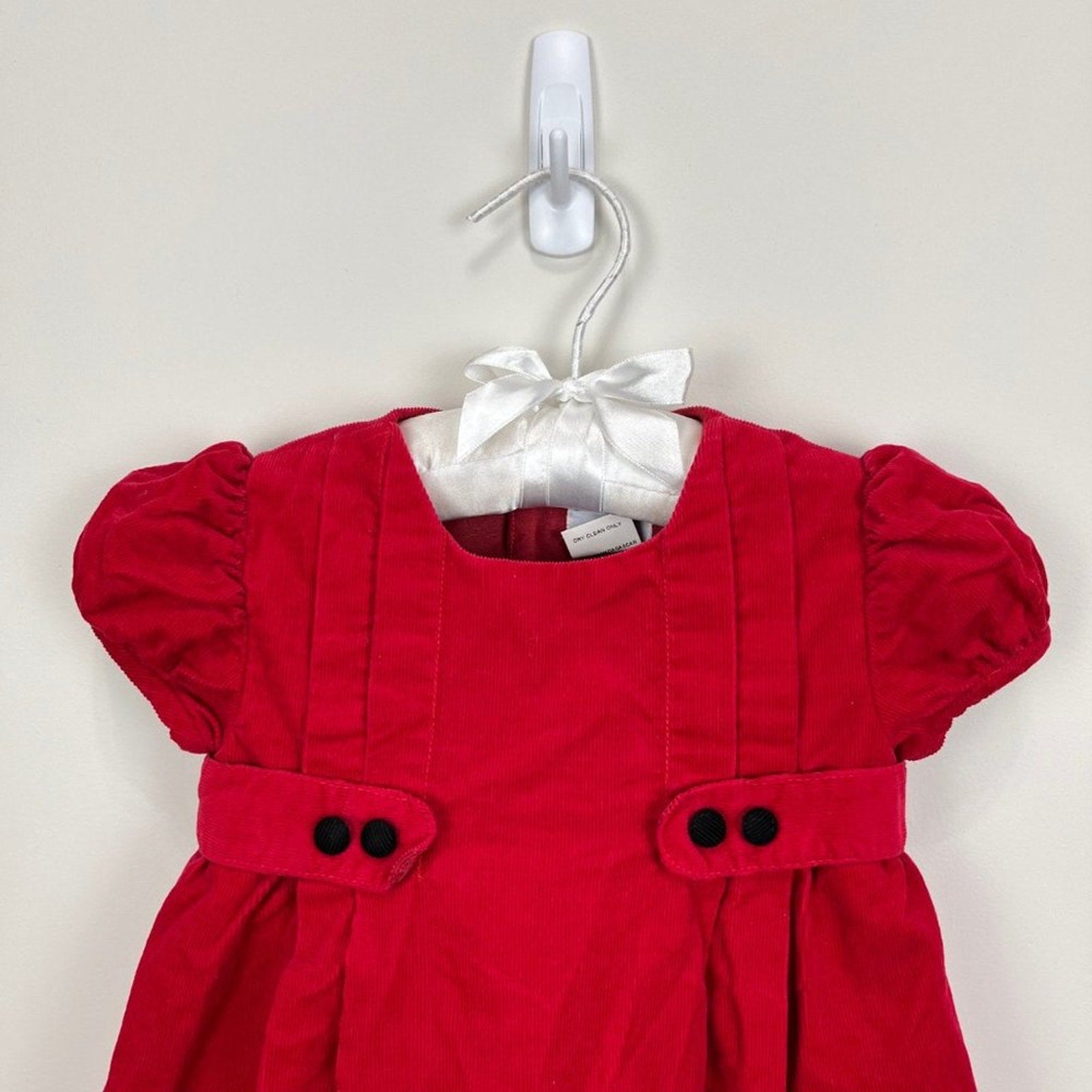 Luli & Me Girls Red Corduroy Dress 18 Months