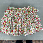 Load image into Gallery viewer, Mini Boden Tiered Ruffle Skirt Ivory Autumn Berry Floral 4T 5T
