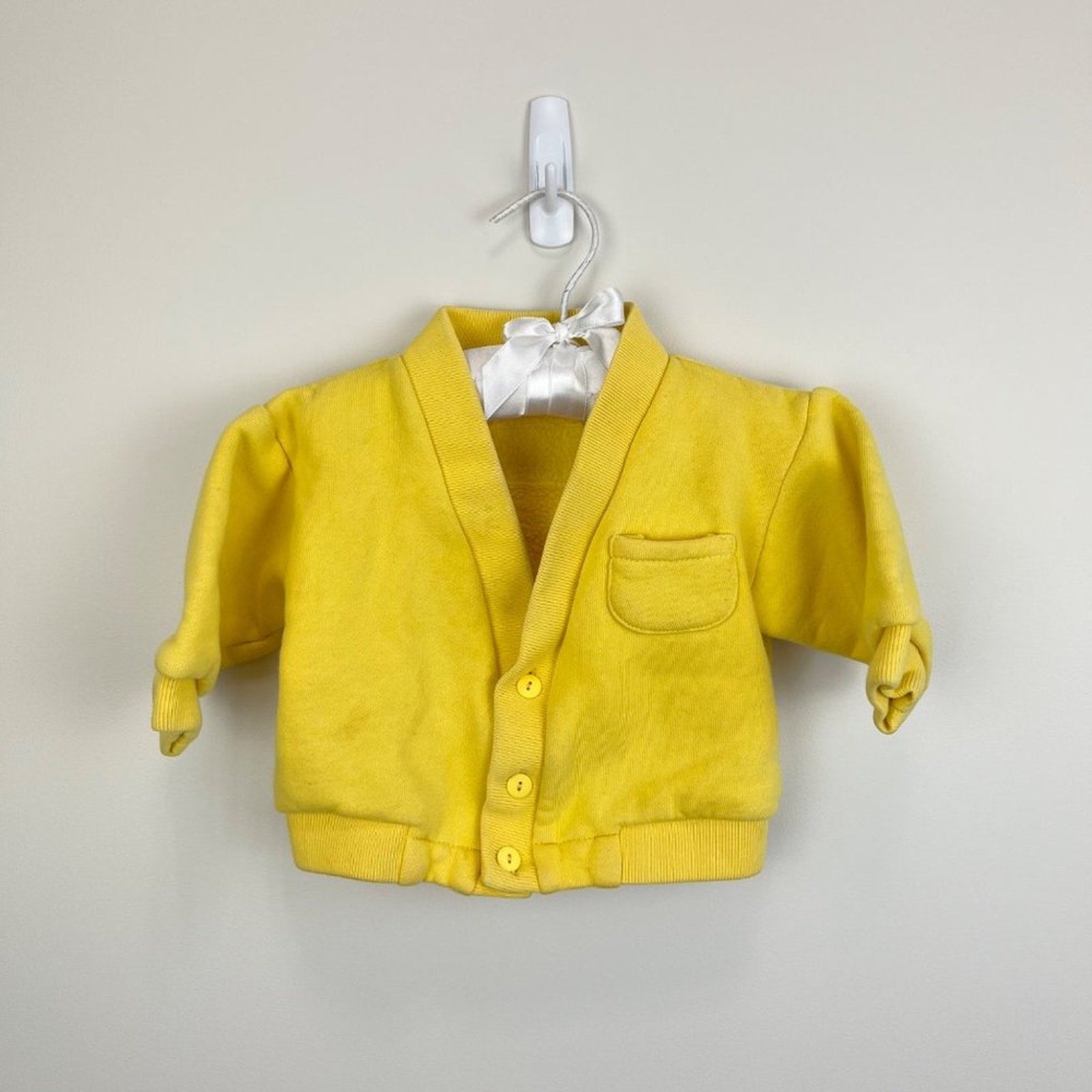 Vintage The Place Yellow Sweatshirt Cardigan 6-12 Months