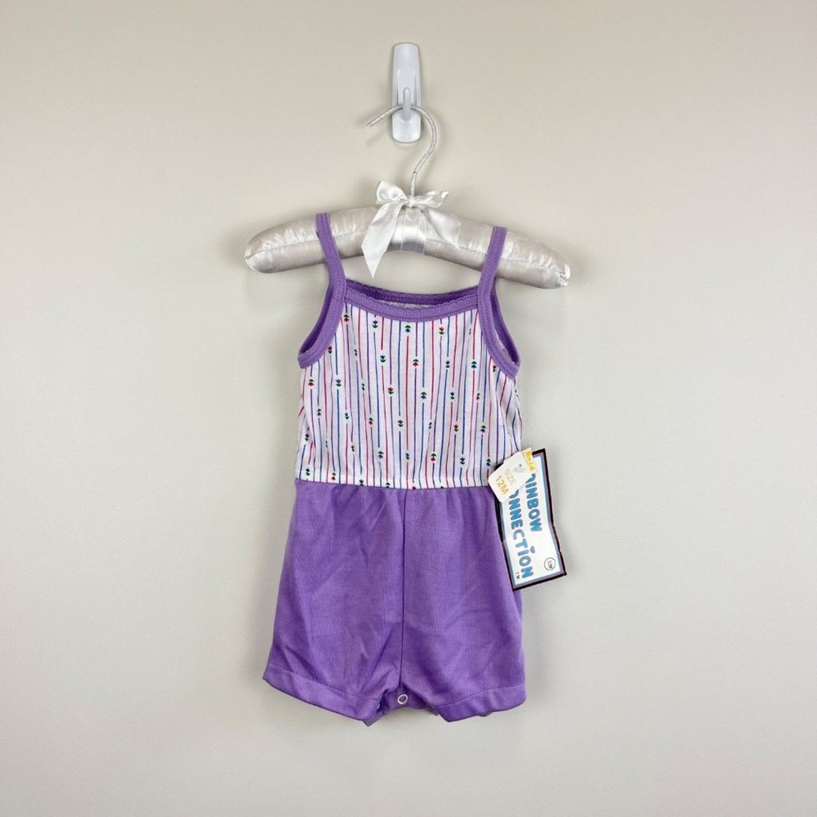 Vintage Rainbow Connection Purple Romper 12 Months NWT