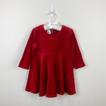 Load image into Gallery viewer, Vintage 90s Gap Red Velour Dress 18-24 Months NWT
