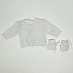 Load image into Gallery viewer, Vintage Girls White Cardigan Sweater 3-6 Months
