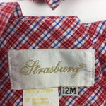 Load image into Gallery viewer, Strasburg Red White Blue Plaid 2 Piece Star Dress Set 12 Months
