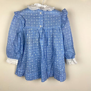 Precious Originals Long Sleeve Blue Dress