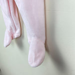 Load image into Gallery viewer, Jacadi Paris Pink Velour Bow Footie 3 Months
