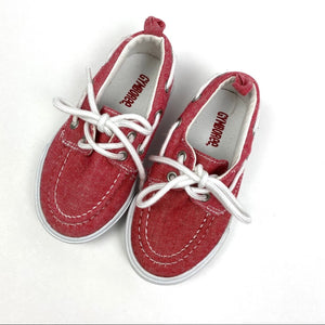 Gymboree Boys Red Canvas Boat Shoes Toddler 7