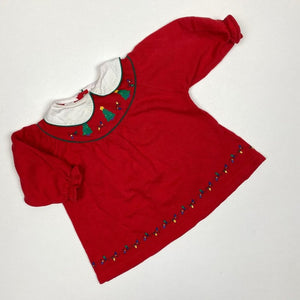 Vintage All Mine Red Christmas Dress 18 Months