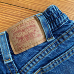 Load image into Gallery viewer, Vintage Levi's 566 Loose Fit Cut Off Blue Jean Shorts Toddler Girl 4T

