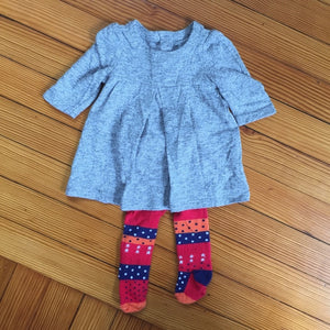 Baby Gap Soft Grey Dress 0-3 Months