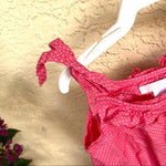 Load image into Gallery viewer, Jamie and Jack Girls Pink Polka Dot Bubble Romper 2T
