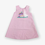 Load image into Gallery viewer, Mulberry Street Reversible Pink Bunny Flower Dress 5T
