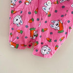 Load image into Gallery viewer, Vintage Kids N' Fun Pink Bunny Shortall Romper 12 Months
