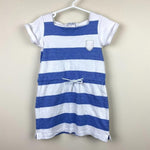 Load image into Gallery viewer, Jacadi Paris Girls Blue &amp; White Striped Dress 4T
