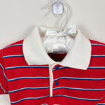 Load image into Gallery viewer, Vintage Healthtex Red Striped Polo Shirt 2T USA
