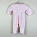 Load image into Gallery viewer, Jacadi Paris Pink Velour Bow Footie 3 Months
