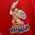 Load image into Gallery viewer, Vintage He-man Kids Short Sleeve Red T-Shirt 1983 4T 5T USA
