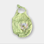 Load image into Gallery viewer, Janie &amp; Jack Soft Green Linen Bubble Romper 6 Months
