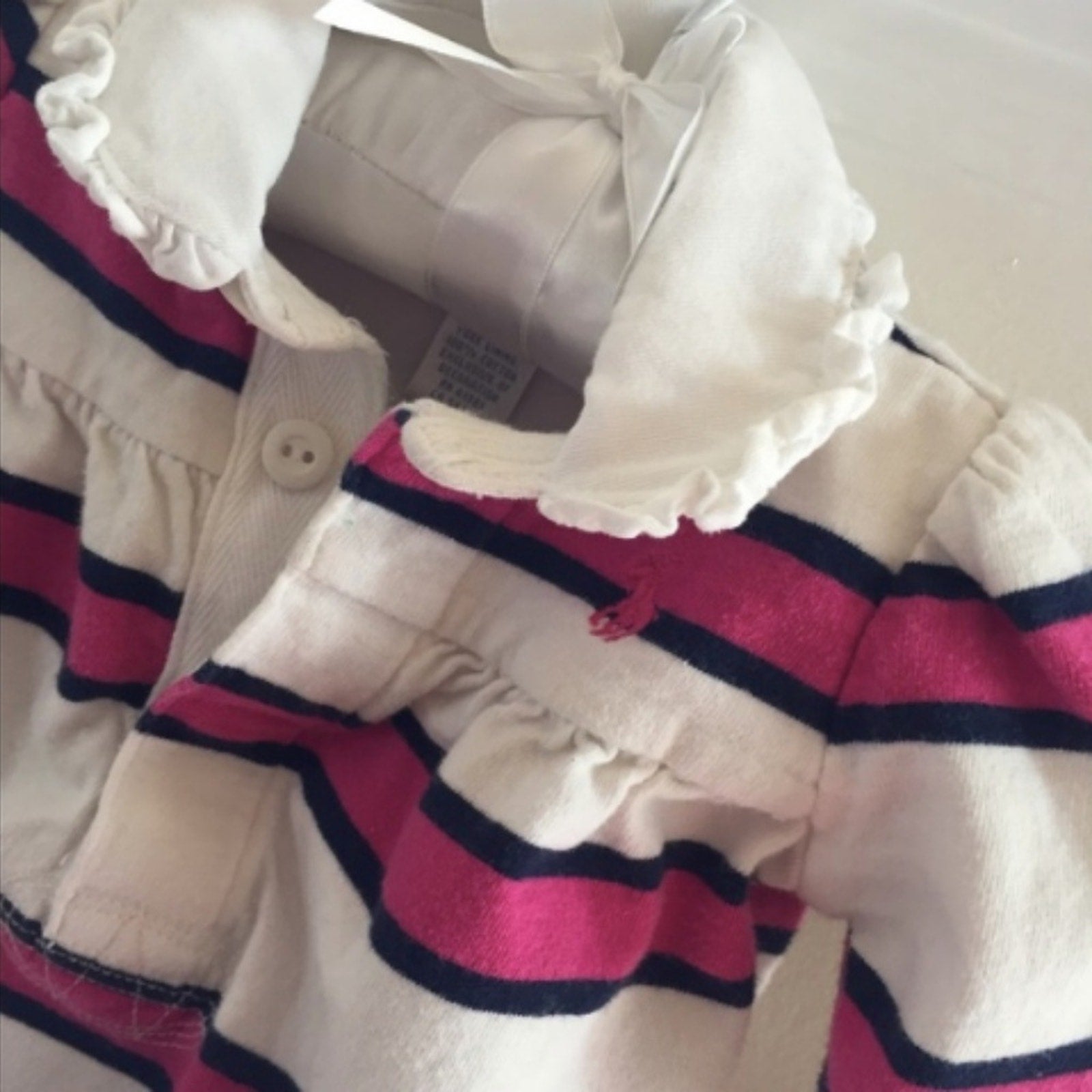 Ralph Lauren Pink Striped One Piece Outfit 6 Months