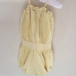 Load image into Gallery viewer, Ralph Lauren Yellow Spaghetti Strap Romper 9 Months
