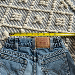 Load image into Gallery viewer, Vintage Levi's 566 Loose Fit Cut Off BLue Jean Shorts Toddler Girl 4T
