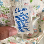 Load image into Gallery viewer, Vintage Carter's White Floral Pajama Set 1 Year

