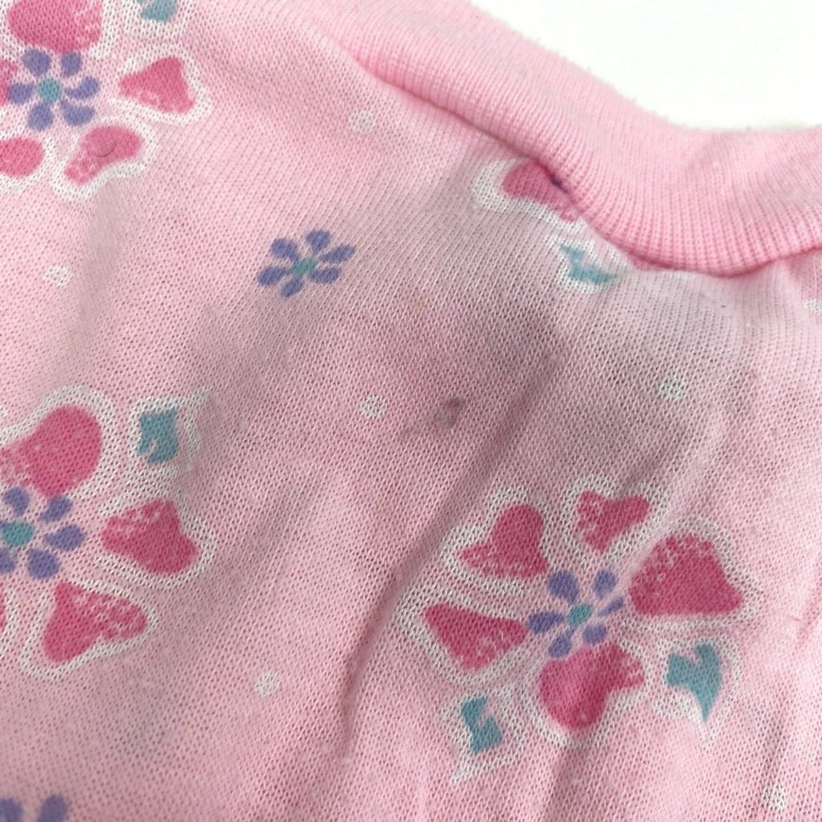 Vintage Carter's Pink Two Piece Pajama Set 12 Months USA