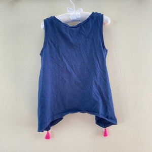 Lilly Pulitzer Girls Navy Blue Tassel Tank XS 4-5