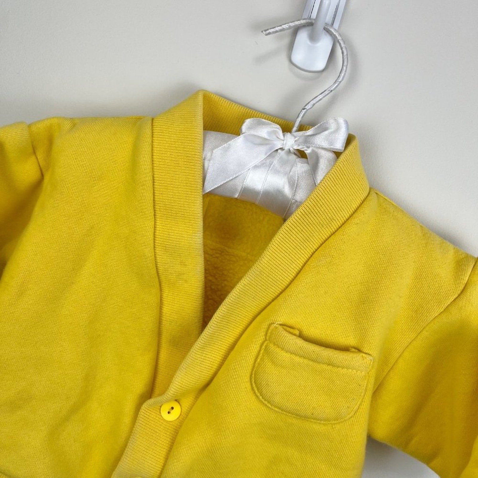 Vintage The Place Yellow Sweatshirt Cardigan 6-12 Months