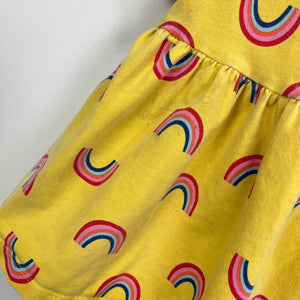 Hanna Andersson Girls Yellow Rainbow Dress 75 cm (12-18 Months)