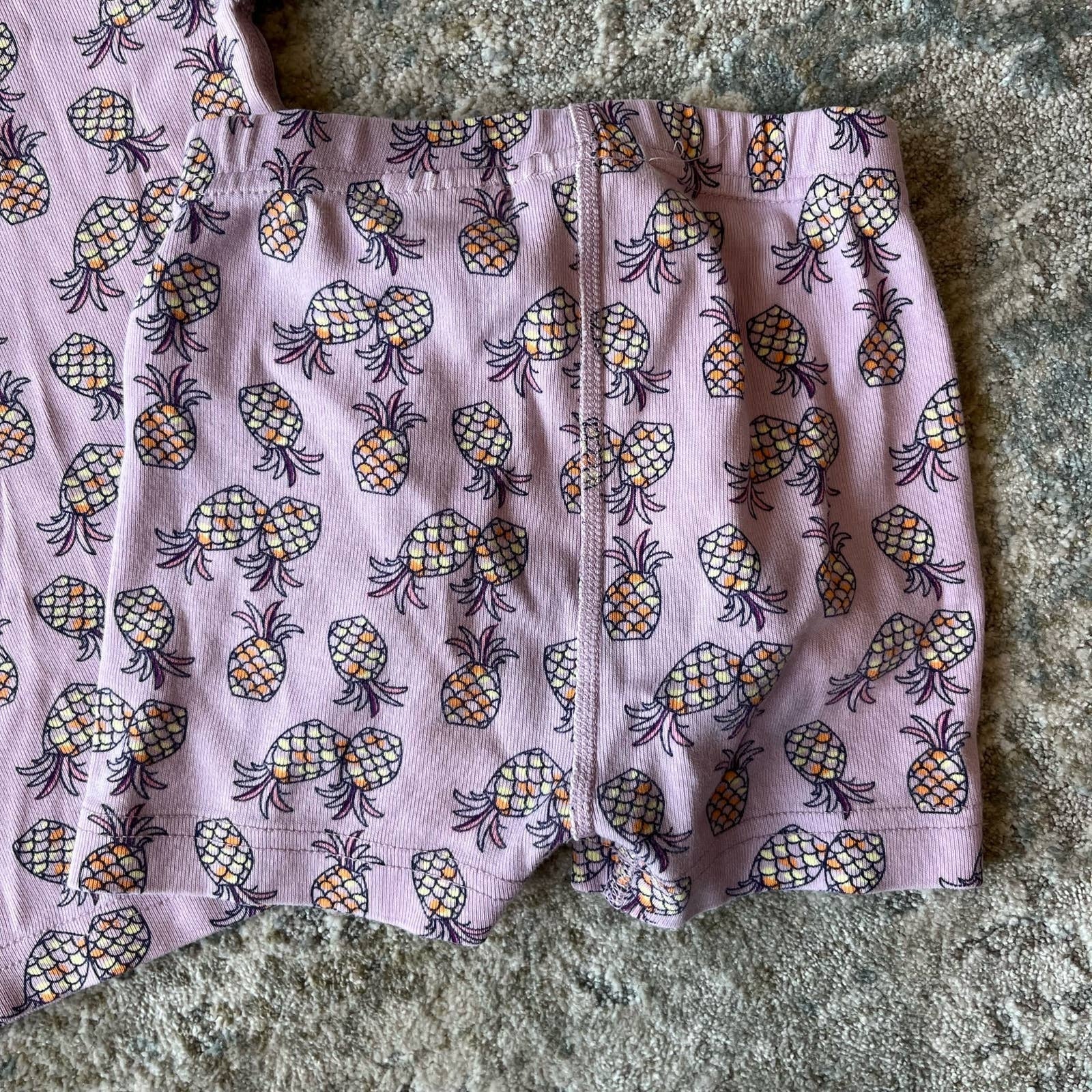 Hanna Andersson Purple Pineapple Short John PJs 90 cm 3T