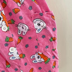 Load image into Gallery viewer, Vintage Kids N' Fun Pink Bunny Shortall Romper 12 Months
