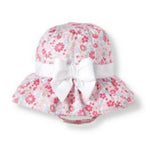 Load image into Gallery viewer, Janie &amp; Jack Pink Floral Sun Hat 3-6 Months
