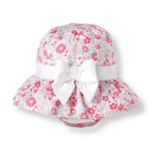 Janie & Jack Pink Floral Sun Hat 3-6 Months