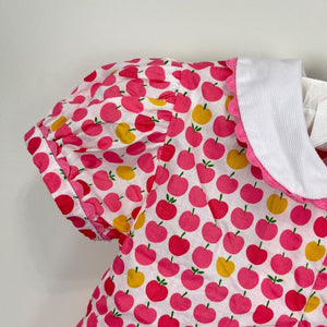 Prim & Proper Girls Collared Apple Dress 18 Months NWT