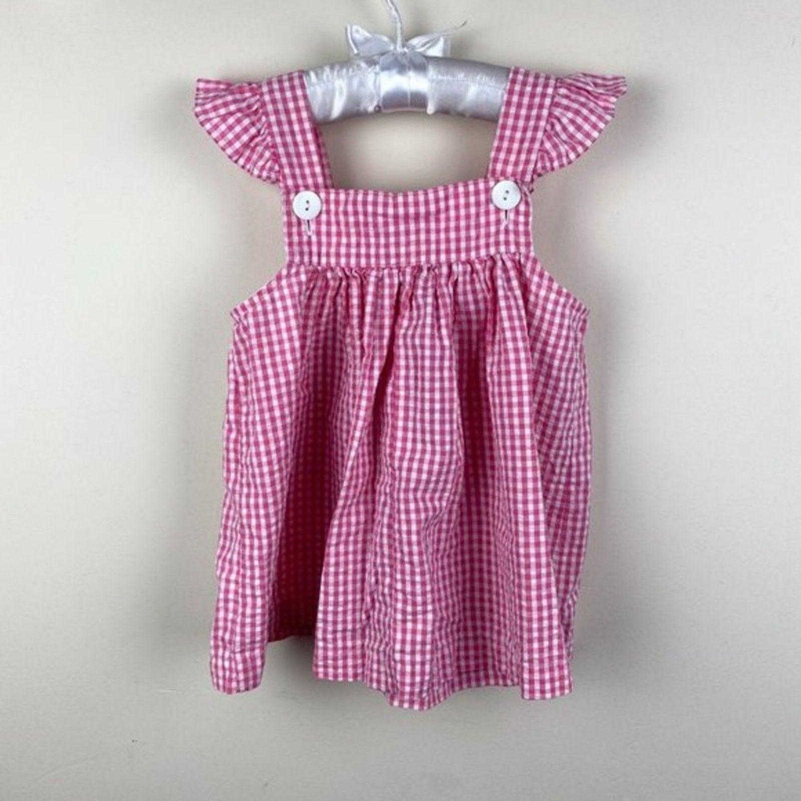 Vintage Samara Pink Gingham Seal Dress 24 Months