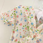 Load image into Gallery viewer, Vintage Carter's White Floral Pajama Set 1 Year
