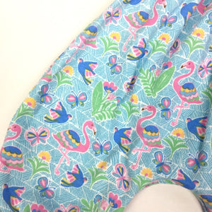 JoJo Maman Bebe Blue Flamingo Jumpsuit 0-3 Months