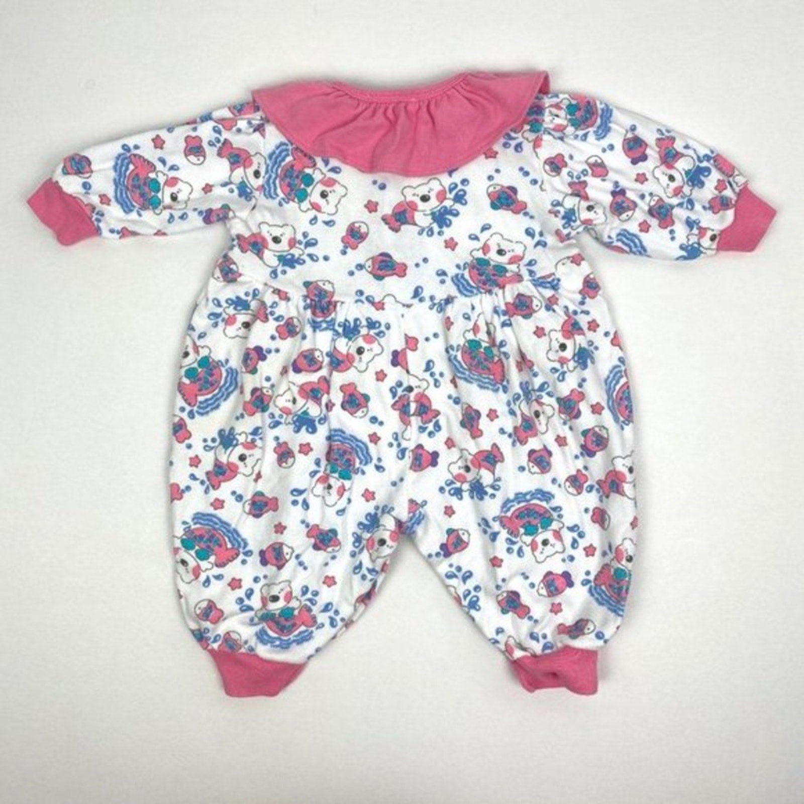 Vintage Minibasik Mermaid Bear Coverall 6 Months