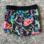 Load image into Gallery viewer, Vintage Black Neon Fish Shorts 3T USA
