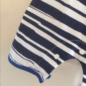 Trussardi Junior Blue & White Shortall Romper 6 Months NWT