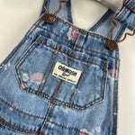 Load image into Gallery viewer, OshKosh B'gosh Blue Floral Overalls 6-9 Months
