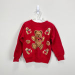 Load image into Gallery viewer, Vintage Hanes Red Teddy Bear Sweatshirt 4T USA
