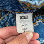 Load image into Gallery viewer, Vintage Levi's 566 Loose Fit Cut Off Blue Jean Shorts Toddler Girl 4T
