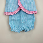 Load image into Gallery viewer, The Bailey Boys Blue Seersucker Mermaid Outfit 3 Months
