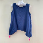 Load image into Gallery viewer, Lilly Pulitzer Girls Navy Blue Tassel Tank XS 4-5
